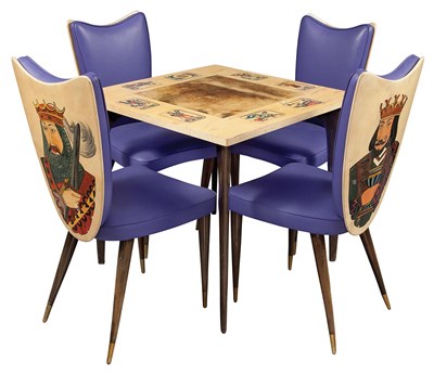 Lot 247 - Aldo Tura Italian, 20th Century Card Table and...