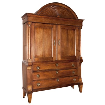 Lot 192 - Dutch Neoclassical Style Oak Cabinet Height 8...