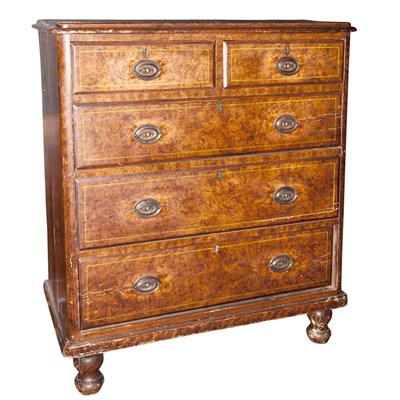 Lot 208 - Victorian Faux Grained Chest of Drawers Height...