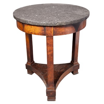 Lot 373 - Continental Empire Mahogany Marble Top...