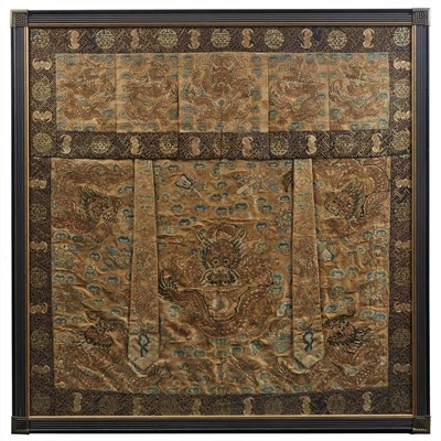 Lot 274 - Chinese Embroidered Silk Robe Fragments Qing...