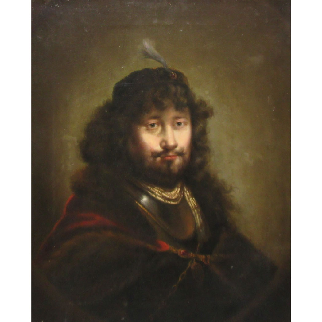 Lot 59 - Follower of Rembrandt van Rijn Portrait of a...
