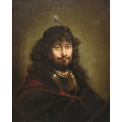 Lot 59 - Follower of Rembrandt van Rijn Portrait of a...