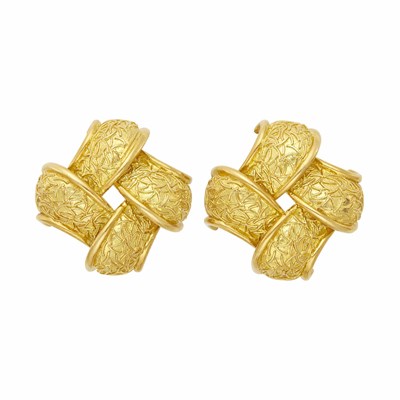 Lot 133 - Cartier Pair of Gold Earclips