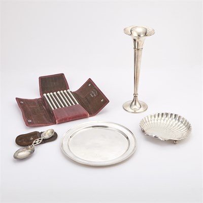 Lot 404 - Tiffany & Co. Sterling Silver Trumpet Vase;...