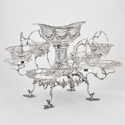 Lot 403 - George III Irish Sterling Silver Epergne John...