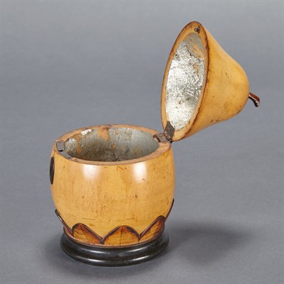 Lot 348 - George III Fruitwood Tea Caddy Early 19th...