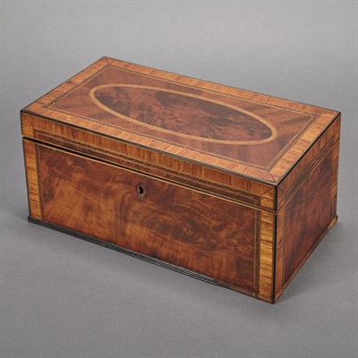 Lot 351 - George III Mahogany, Tulipwood and Ebony Tea...