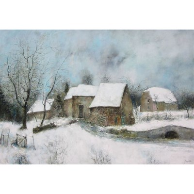 Lot 45 - Bernard Gantner French, b. 1928 Mon Village...