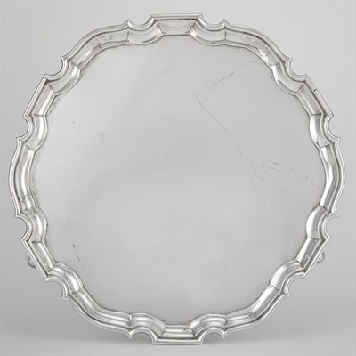 Lot 420 - George II Sterling Silver Salver Robert...