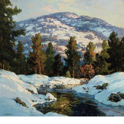 Lot 100 - Walter Koeniger American, 1881-1943 Snow Scene...