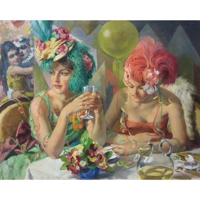 Lot 115 - Philippe De Rougemont French, 1891-1965 Party...