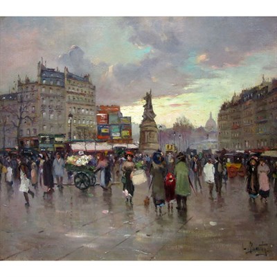 Lot 58 - Louis Battin French, 19th Century Place de...