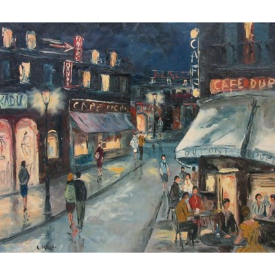 Lot 77 - Manner of Constantine Kluge Les Cafes, Paris...
