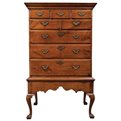 Lot 119 - Queen Anne Walnut Chest on Frame Delaware...