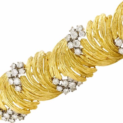 Lot 50 - Two-Color Gold and Diamond Bracelet