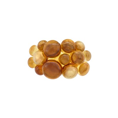 Lot 19 - Gold and Cabochon Citrine Ring, Pomellato