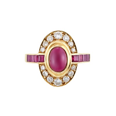 Lot 199 - Gold, Ruby and Diamond Ring, Mauboussin, Paris