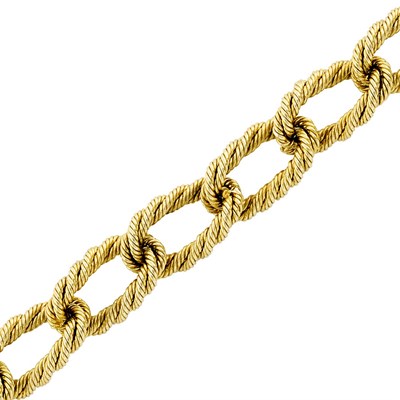 Lot 78 - Gold Rope-Twist Link Bracelet, Tiffany & Co.
