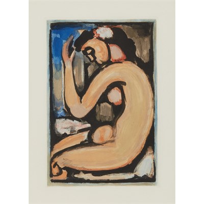 Lot 246 - Georges Rouault NU DE PROFIL (C./R. 274) Color...