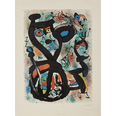 Lot 165 - Joan Miró THE CAT (M. 636) Color lithograph,...