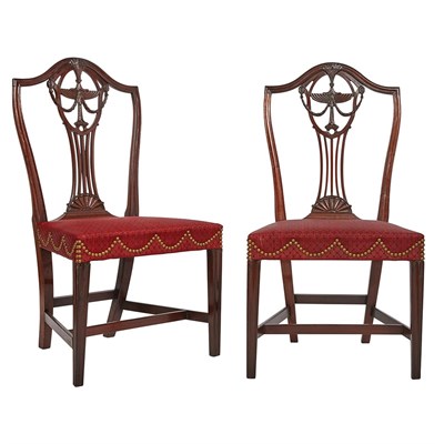 Lot 184 - Pair of Federal Mahogany Side Chairs...