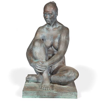 Lot 30 - Felipe Castaneda Mexican, b. 1933 Seated Nude,...