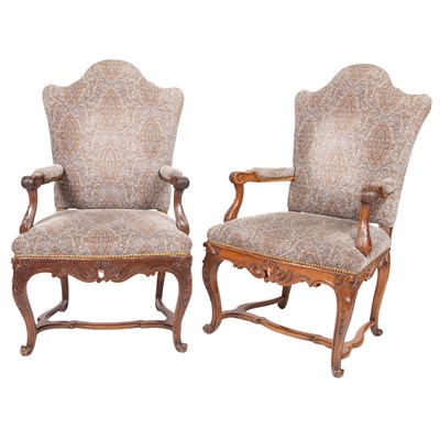 Lot 555 - Pair of French Provincial Style Fruitwood...