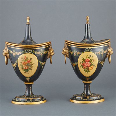 Lot 530 - Pair of George III Style Polychrome Painted...