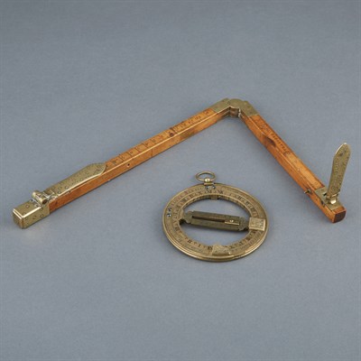 Lot 524 - Louis XVI Engraved Brass Sundial Delure a...