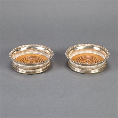 Lot 473 - Pair of George III Sterling Silver Wine...
