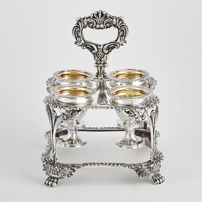 Lot 392 - George III Sterling Silver Egg Cruet Joseph...