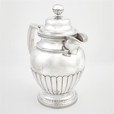 Lot 170 - American Coin Silver Covered Pitcher Benjamin...