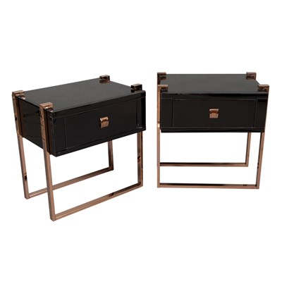 Lot 345 - Pair of Hollywood Regency Style Side Tables...