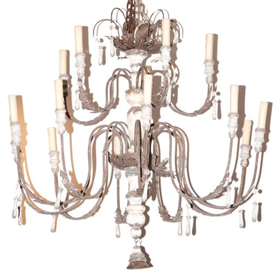 Lot 464 - Pair of Rustic Style Fifteen-Light Chandeliers...