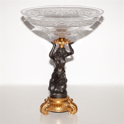 Lot 365 - Gilt and Patinated-Metal Figural Centerpiece...