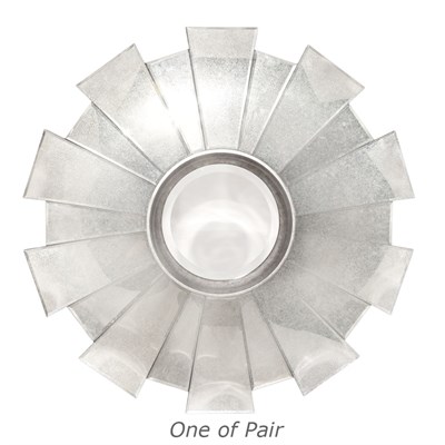 Lot 341 - Pair of Sunburst-Form Mirror Framed Mirrors...