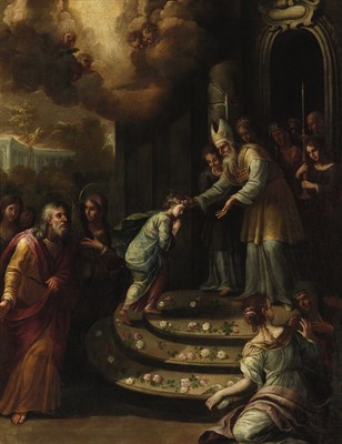 Lot 23 - Italian School 17th Century The Presentation...
