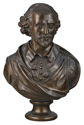 Lot 83 - Bronze Bust of Shakespeare F. Barbedienne...