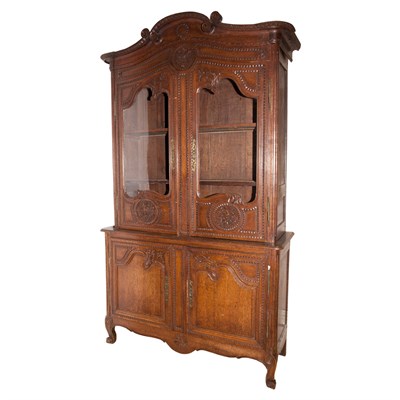 Lot 545 - Louis XV Oak Buffet a Deux Corps Height 8 feet...