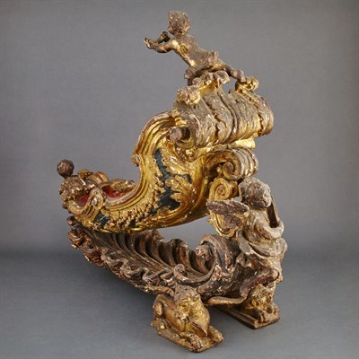 Lot 380 - Continental Painted and Parcel Gilt Miniature...