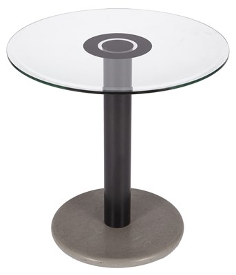 Lot 352 - Style of Memphis Glass and Enameled Metal...