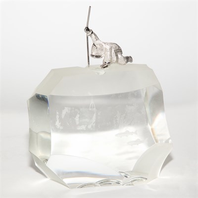 Lot 520 - Steuben Glass and Sterling Silver Ice...