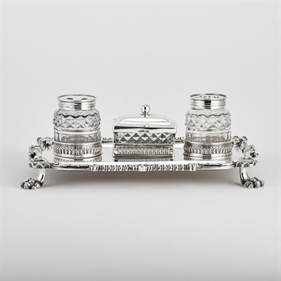 Lot 434 - George III Sterling Silver Inkstand John...