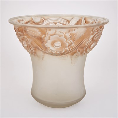 Lot 255 - Lalique Molded Glass Orleans Vase Marcilhac no....