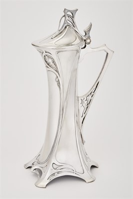Lot 397 - Group of Nine Art Nouveau Silver Plated Table...