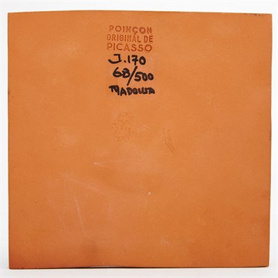 Lot 218 - Pablo Picasso VISAGE D'HOMME (A.R. 632) Red...