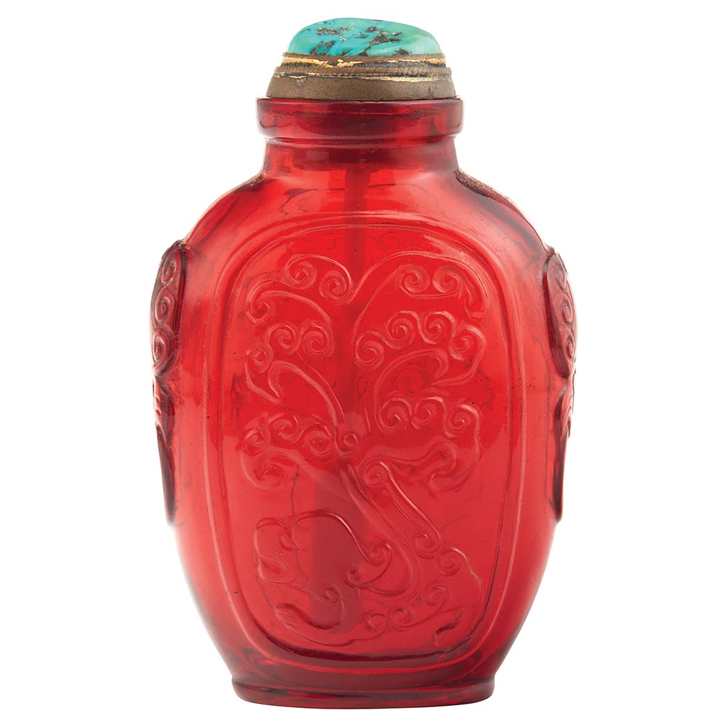 Lot 150 - Chinese Ruby Red Glass Snuff Bottle 18th...