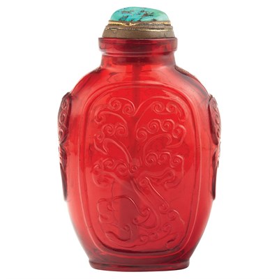 Lot 150 - Chinese Ruby Red Glass Snuff Bottle 18th...