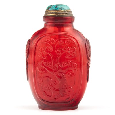 Lot 150 - Chinese Ruby Red Glass Snuff Bottle 18th...